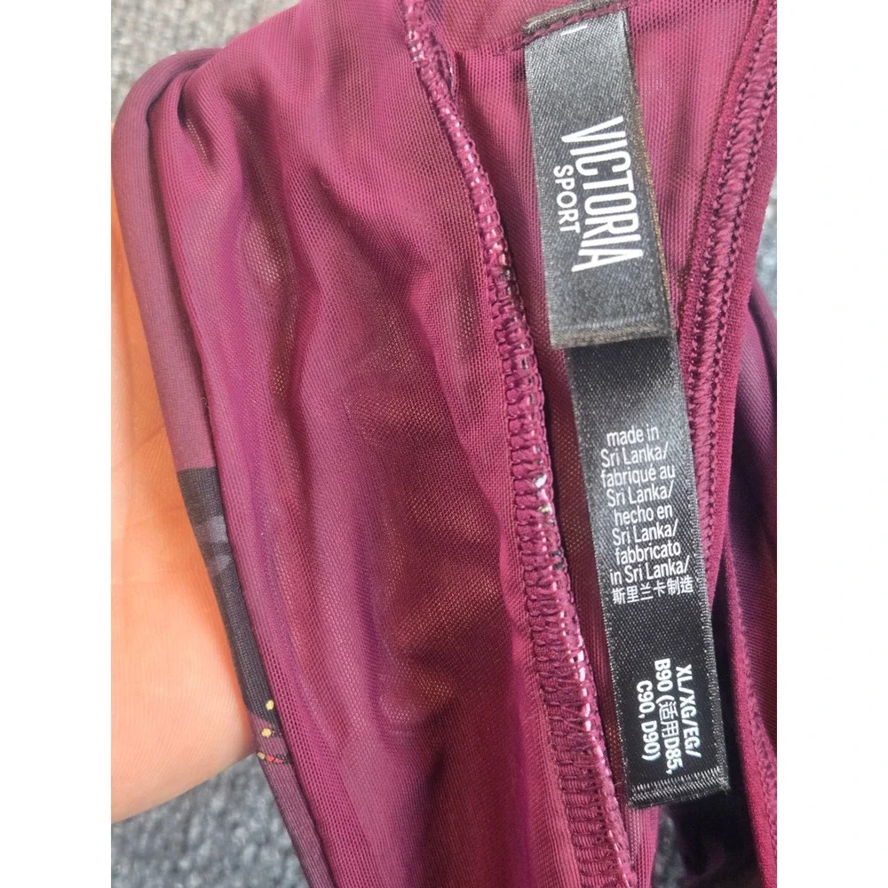 Victoria Sport The Player Racerback Sport Bra XL Maroon Black Panther Crown Logo